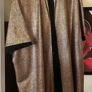 Gold and Black Button-Up Shirt